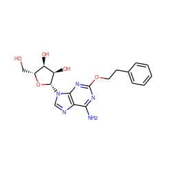 Nc1nc(OCCc2ccccc2)nc2c1ncn2[C@@H]1O[C@H](CO)[C@@H](O)[C@H]1O ZINC000003802196