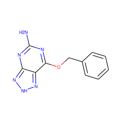 Nc1nc(OCc2ccccc2)c2n[nH]nc2n1 ZINC000004430785