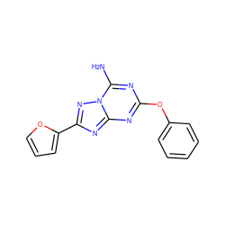 Nc1nc(Oc2ccccc2)nc2nc(-c3ccco3)nn12 ZINC000000005257