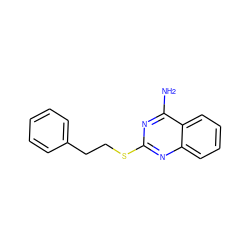 Nc1nc(SCCc2ccccc2)nc2ccccc12 ZINC000045286367