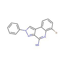 Nc1nc2c(Br)cccc2c2cn(-c3ccccc3)nc12 ZINC000072176851