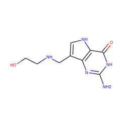 Nc1nc2c(CNCCO)c[nH]c2c(=O)[nH]1 ZINC000096316659