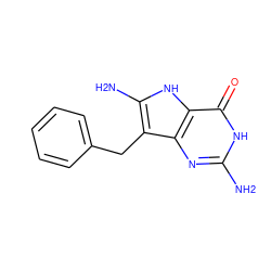 Nc1nc2c(Cc3ccccc3)c(N)[nH]c2c(=O)[nH]1 ZINC000013454782