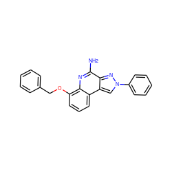 Nc1nc2c(OCc3ccccc3)cccc2c2cn(-c3ccccc3)nc12 ZINC000072177058