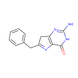 Nc1nc2c(c(=O)[nH]1)N=C(Cc1ccccc1)C2 ZINC000027759145