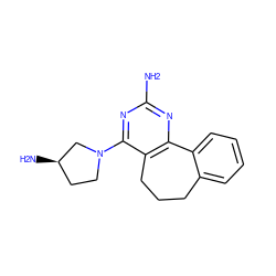 Nc1nc2c(c(N3CC[C@@H](N)C3)n1)CCCc1ccccc1-2 ZINC000040977166