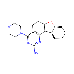 Nc1nc2c(c(N3CCNCC3)n1)CCC1=C2[C@@H]2CCCC[C@@H]2O1 ZINC000042887577