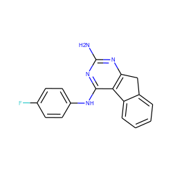 Nc1nc2c(c(Nc3ccc(F)cc3)n1)-c1ccccc1C2 ZINC000059114684