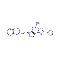 Nc1nc2c(cnn2CCN2CCc3ccccc3C2)c2nc(-c3ccco3)nn12 ZINC000040402082