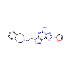 Nc1nc2c(cnn2CCN2CCc3ccccc3CC2)c2nc(-c3ccco3)nn12 ZINC000038460190