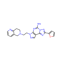 Nc1nc2c(cnn2CCN2CCc3ncccc3C2)c2nc(-c3ccco3)nn12 ZINC000034323398