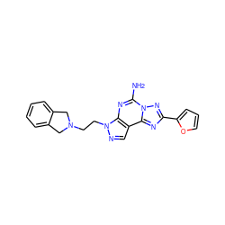 Nc1nc2c(cnn2CCN2Cc3ccccc3C2)c2nc(-c3ccco3)nn12 ZINC000034270328