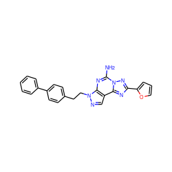 Nc1nc2c(cnn2CCc2ccc(-c3ccccc3)cc2)c2nc(-c3ccco3)nn12 ZINC000040934341