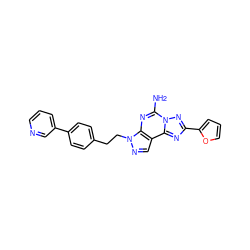 Nc1nc2c(cnn2CCc2ccc(-c3cccnc3)cc2)c2nc(-c3ccco3)nn12 ZINC000040935253