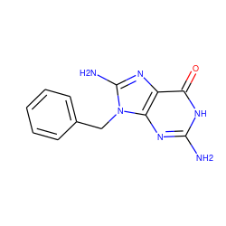 Nc1nc2c(nc(N)n2Cc2ccccc2)c(=O)[nH]1 ZINC000016958226