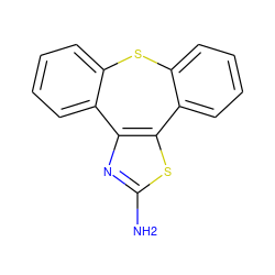 Nc1nc2c(s1)-c1ccccc1Sc1ccccc1-2 ZINC000026487564