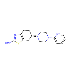 Nc1nc2c(s1)C[C@H](N1CCN(c3ccccn3)CC1)CC2 ZINC000003775573