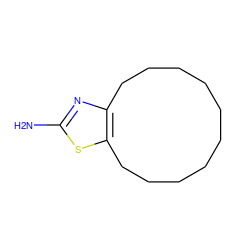 Nc1nc2c(s1)CCCCCCCCCC2 ZINC000000553652