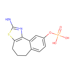 Nc1nc2c(s1)CCCc1ccc(OP(=O)(O)O)cc1-2 ZINC000045288568