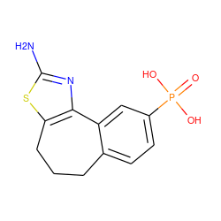 Nc1nc2c(s1)CCCc1ccc(P(=O)(O)O)cc1-2 ZINC000045245243