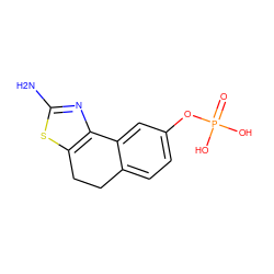 Nc1nc2c(s1)CCc1ccc(OP(=O)(O)O)cc1-2 ZINC000039035257