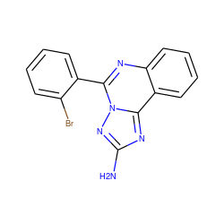 Nc1nc2c3ccccc3nc(-c3ccccc3Br)n2n1 ZINC000003154141