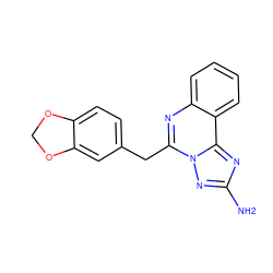 Nc1nc2c3ccccc3nc(Cc3ccc4c(c3)OCO4)n2n1 ZINC000098209469