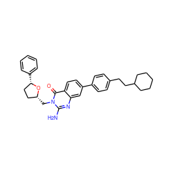 Nc1nc2cc(-c3ccc(CCC4CCCCC4)cc3)ccc2c(=O)n1C[C@@H]1CC[C@H](c2ccccc2)O1 ZINC000653708717