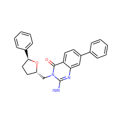 Nc1nc2cc(-c3ccccc3)ccc2c(=O)n1C[C@@H]1CC[C@@H](c2ccccc2)O1 ZINC000653698669