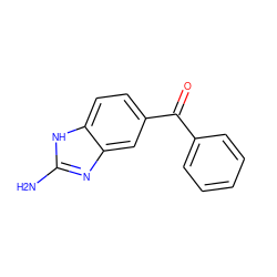 Nc1nc2cc(C(=O)c3ccccc3)ccc2[nH]1 ZINC000004068309