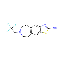 Nc1nc2cc3c(cc2s1)CCN(CC(F)(F)F)CC3 ZINC000095582633