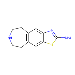 Nc1nc2cc3c(cc2s1)CCNCC3 ZINC000095585346