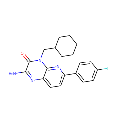 Nc1nc2ccc(-c3ccc(F)cc3)nc2n(CC2CCCCC2)c1=O ZINC000043120127