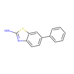 Nc1nc2ccc(-c3ccccc3)cc2s1 ZINC000001507778