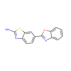 Nc1nc2ccc(-c3nc4ccccc4o3)cc2s1 ZINC000000321726