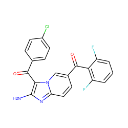 Nc1nc2ccc(C(=O)c3c(F)cccc3F)cn2c1C(=O)c1ccc(Cl)cc1 ZINC000014945552