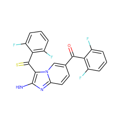 Nc1nc2ccc(C(=O)c3c(F)cccc3F)cn2c1C(=S)c1c(F)cccc1F ZINC000014945536