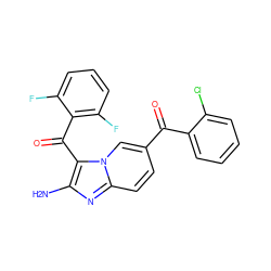 Nc1nc2ccc(C(=O)c3ccccc3Cl)cn2c1C(=O)c1c(F)cccc1F ZINC000014945545