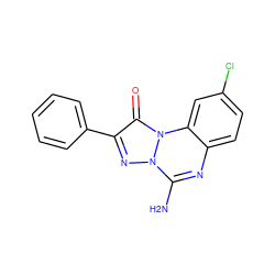 Nc1nc2ccc(Cl)cc2n2c(=O)c(-c3ccccc3)nn12 ZINC000028862573