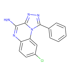 Nc1nc2ccc(Cl)cc2n2c(-c3ccccc3)nnc12 ZINC000005162603