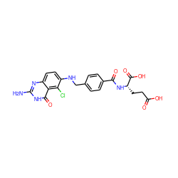 Nc1nc2ccc(NCc3ccc(C(=O)N[C@@H](CCC(=O)O)C(=O)O)cc3)c(Cl)c2c(=O)[nH]1 ZINC000029324102