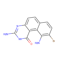 Nc1nc2ccc3ccc(Br)c(N)c3c2c(=O)[nH]1 ZINC000013832414