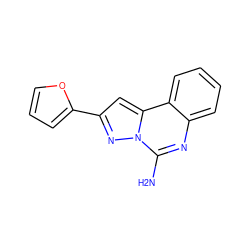 Nc1nc2ccccc2c2cc(-c3ccco3)nn12 ZINC000091692817