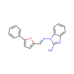 Nc1nc2ccccc2n1/N=C/c1ccc(-c2ccccc2)o1 ZINC000000526924