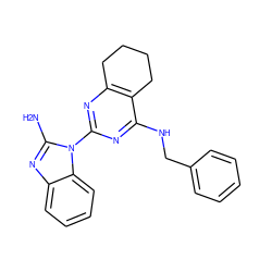 Nc1nc2ccccc2n1-c1nc2c(c(NCc3ccccc3)n1)CCCC2 ZINC000145892839