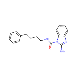 Nc1nc2ccccc2n1C(=O)NCCCCc1ccccc1 ZINC001772612113