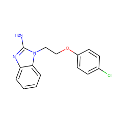 Nc1nc2ccccc2n1CCOc1ccc(Cl)cc1 ZINC000000233368