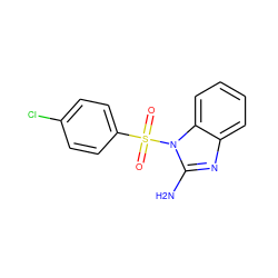 Nc1nc2ccccc2n1S(=O)(=O)c1ccc(Cl)cc1 ZINC000000807072