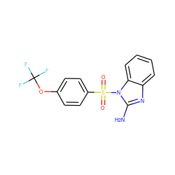 Nc1nc2ccccc2n1S(=O)(=O)c1ccc(OC(F)(F)F)cc1 ZINC000066166700