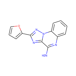 Nc1nc2ccccc2n2nc(-c3ccco3)nc12 ZINC000029123838